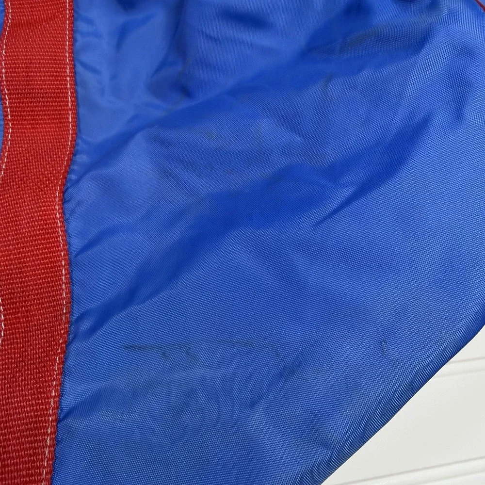 Vintage Little‎ League Baseball Crest Sponsor Duffle Bag Blue And Red